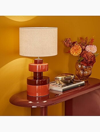 Lampe cylindrique en lin FIVA