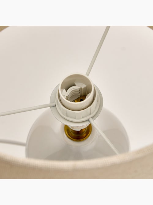 Lampe cylindrique en lin KEILA - Kiabi