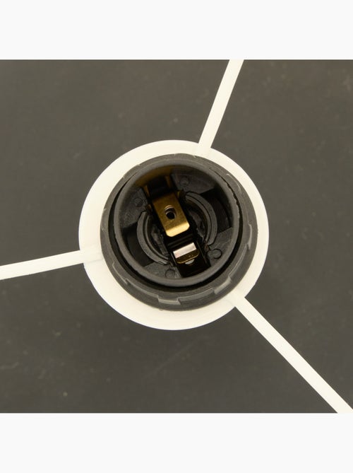 Lampe cylindrique en lin MALYA - Kiabi