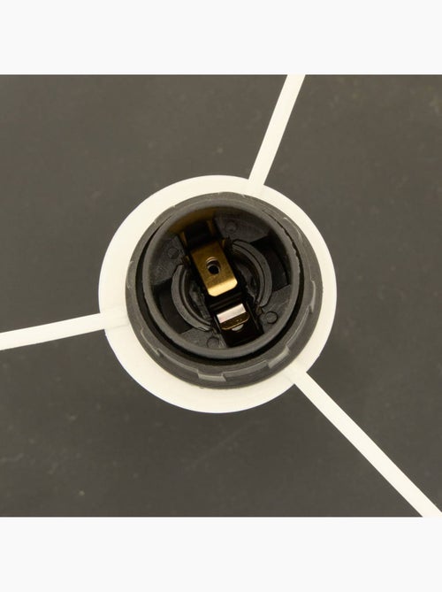Lampe cylindrique en lin MALYA - Kiabi