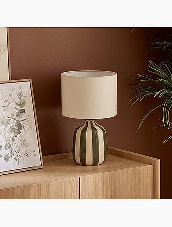 Lampe cylindrique en lin VILMA