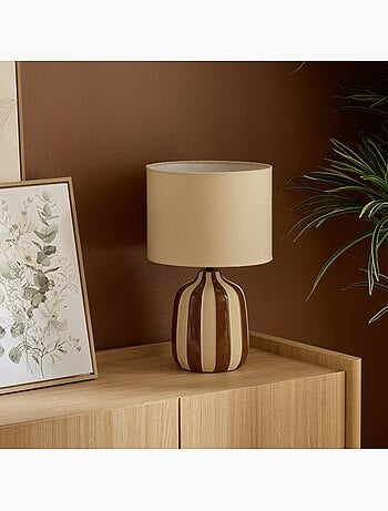 Lampe cylindrique en lin VILMA