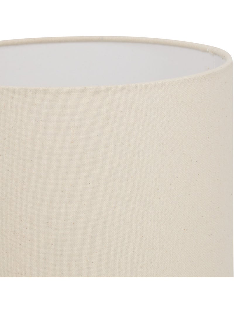 Lampe cylindrique en lin VILMA Marron - Kiabi