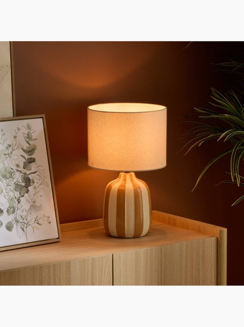 Lampe cylindrique en lin VILMA - Kiabi Lampe cylindrique en lin VILMA - Kiabi