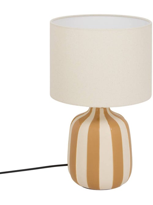 Lampe cylindrique en lin VILMA - Kiabi Lampe cylindrique en lin VILMA - Kiabi