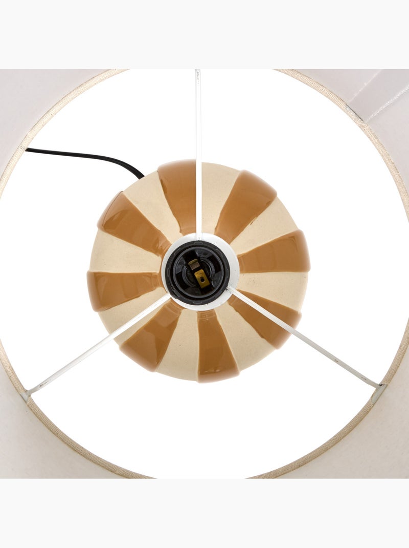 Lampe cylindrique en lin VILMA Ocre - Kiabi
