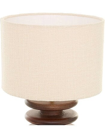 Lampe cylindrique en manguier rochi