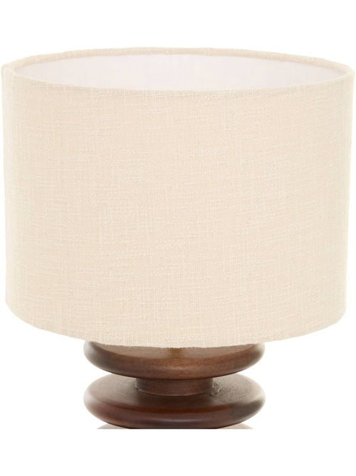 Lampe cylindrique en manguier rochi - Kiabi