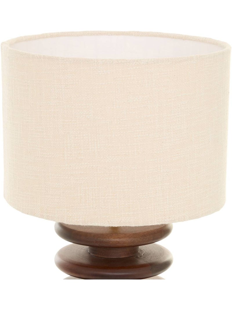 Lampe cylindrique en manguier rochi Marron - Kiabi
