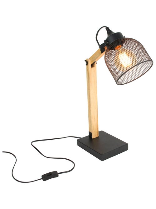 Lampe de bureau avec abat-jour filaire en métal INDUS - Kiabi