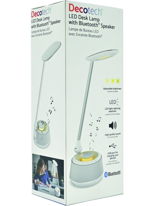 Lampe de bureau avec lumières LED et enceinte Bluetooth - Kiabi
