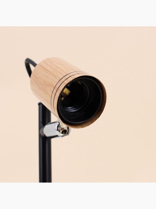 Lampe de bureau en métal et bois 32cm - Kiabi