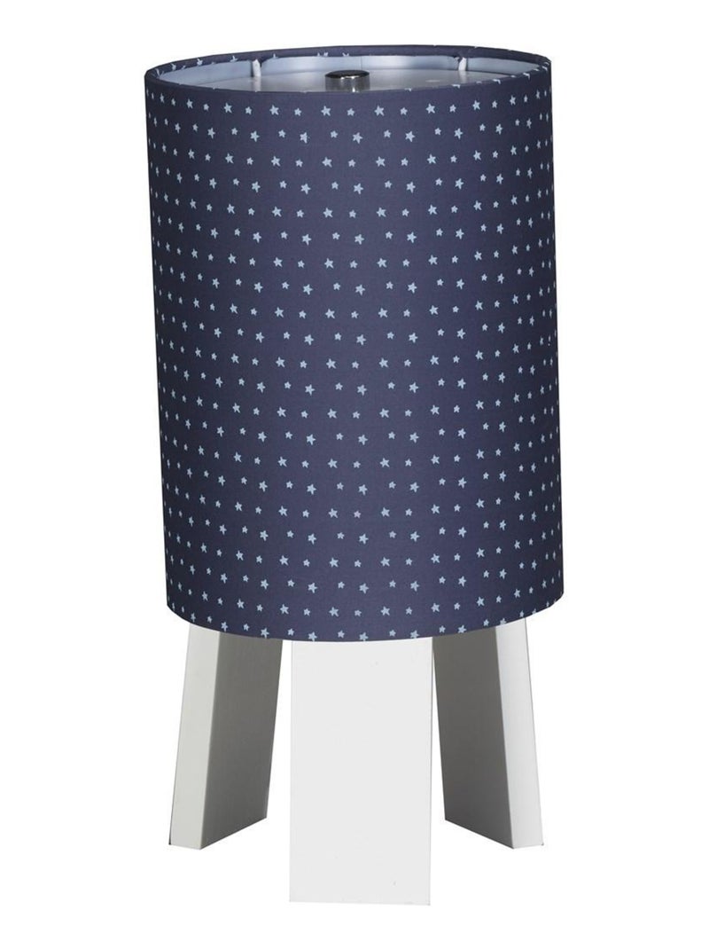Lampe de chevet avec pied en coton - Bleu - Kiabi