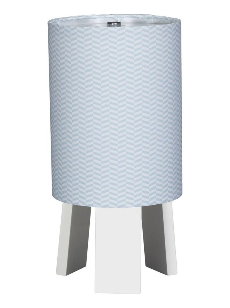 Lampe de chevet avec pied en coton - Bleu - Kiabi