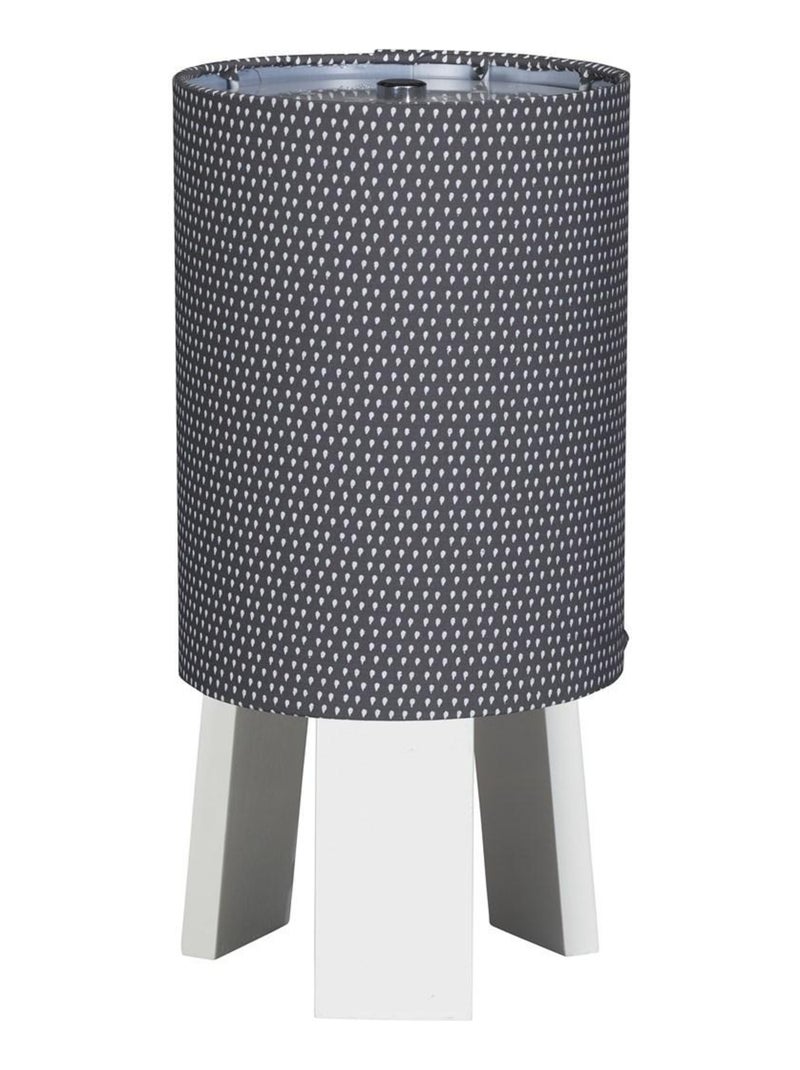 Lampe de chevet avec pied en coton - Gris - Kiabi