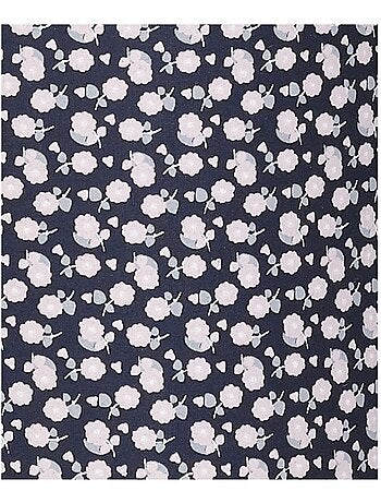 Lampe de chevet avec pied en coton Bleu marine - SAUTHON