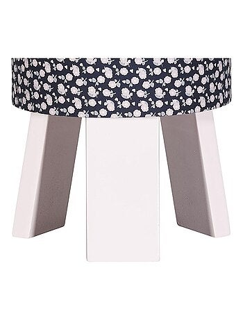 Lampe de chevet avec pied en coton Bleu marine - SAUTHON