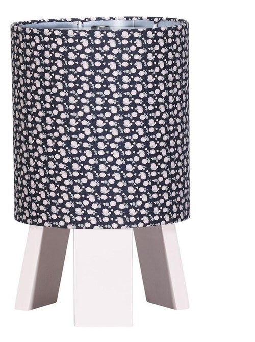 Lampe de chevet avec pied en coton marine - SAUTHON - Kiabi