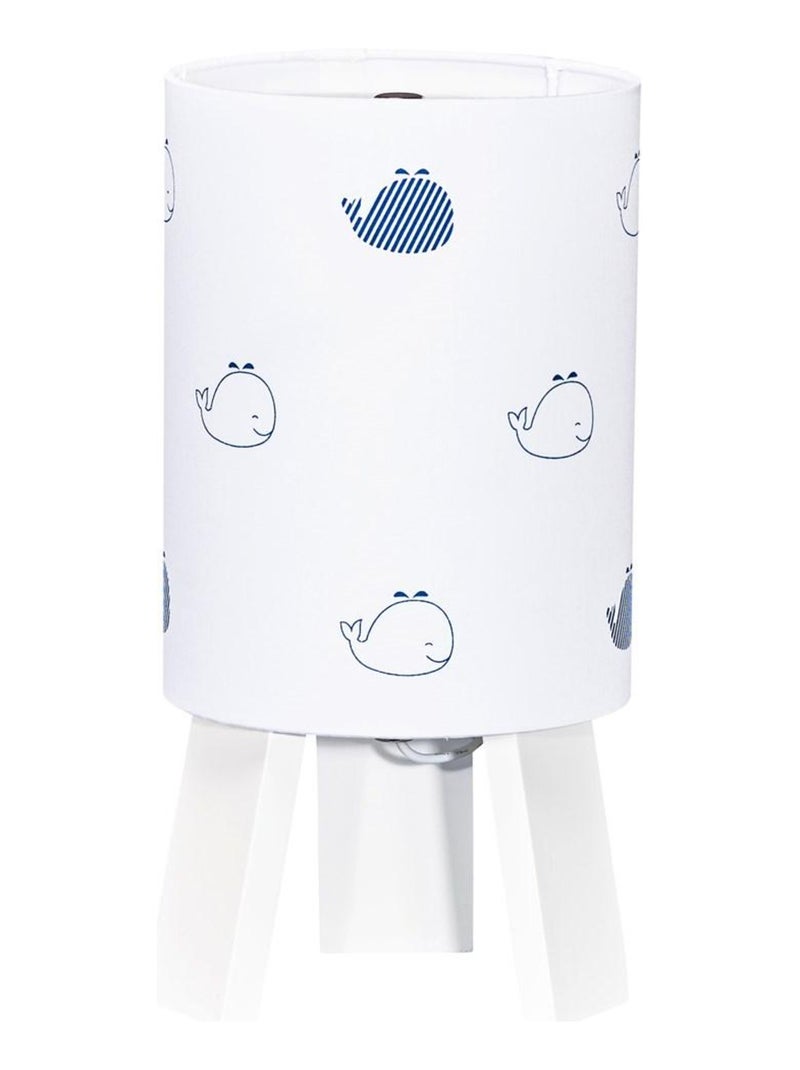 Lampe de chevet en coton - Blanc - Kiabi