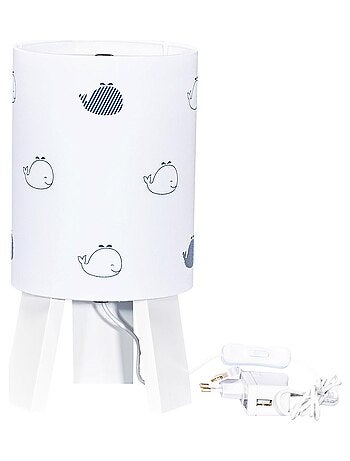 Lampe de chevet en coton blanc - SAUTHON