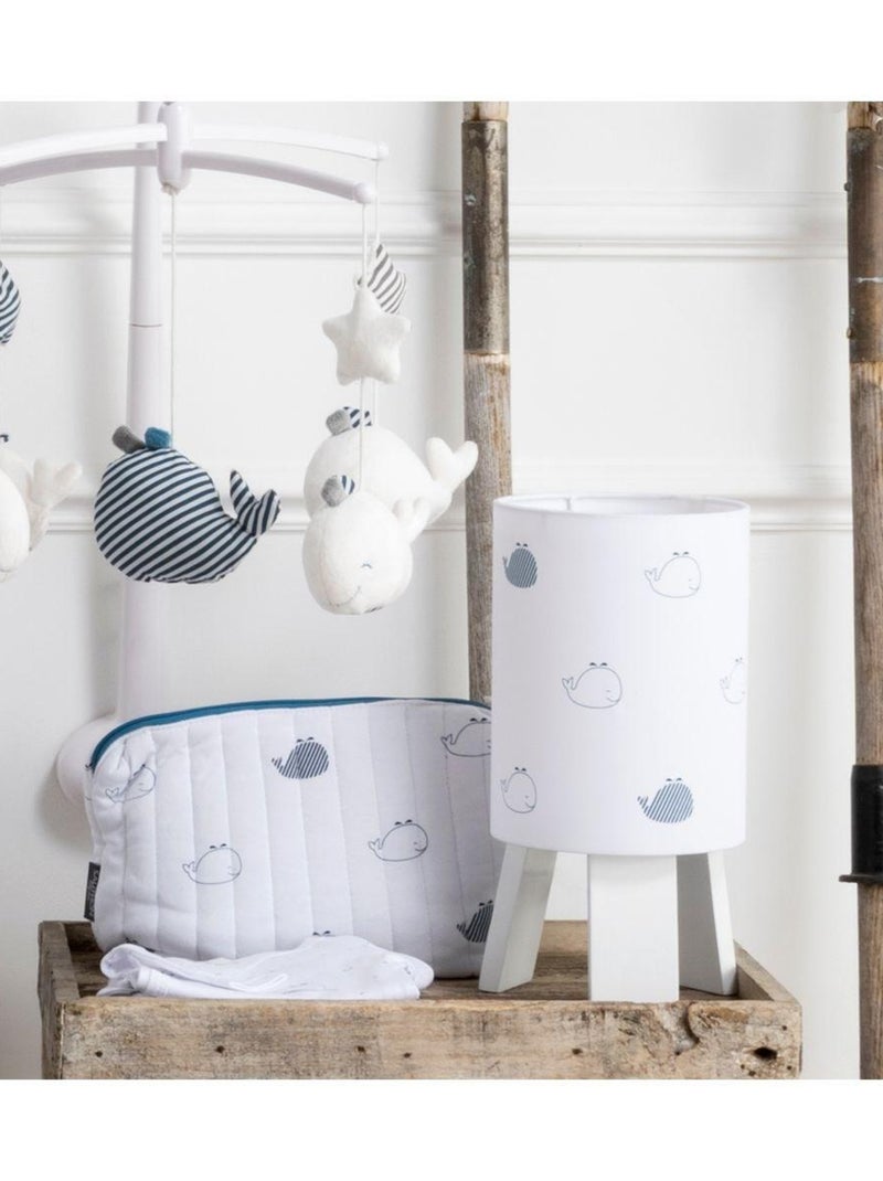 Lampe de chevet en coton blanc - SAUTHON Blanc - Kiabi