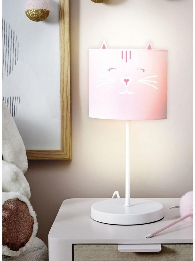 Lampe de chevet enfant chat Rose - Kiabi