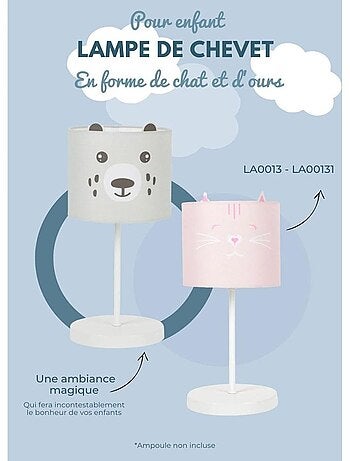 Lampe de chevet enfant ours