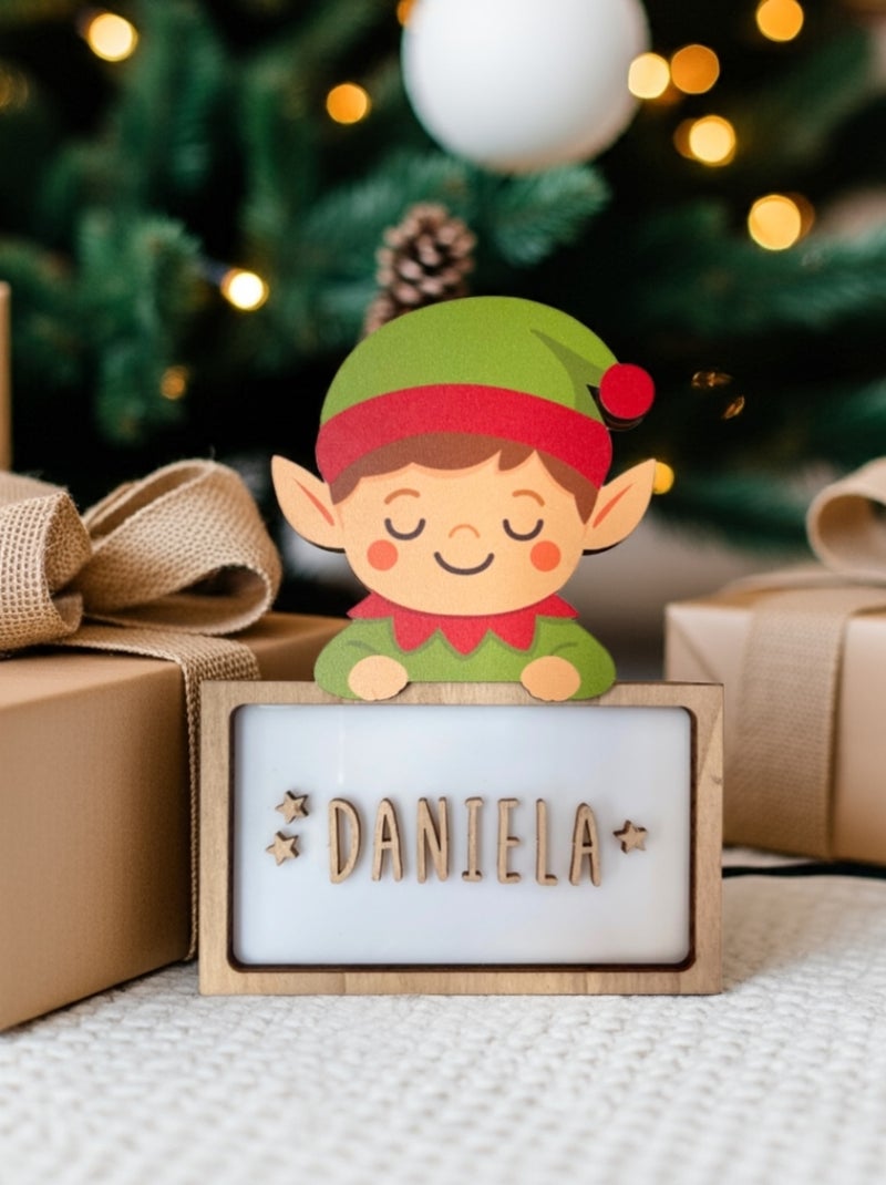 Lampe de Noël personnalisable Vert - Kiabi