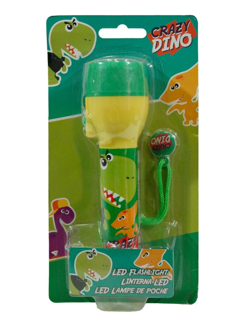 Lampe de Poche - Crazy Dino - Orange et Vert - 21 cm Vert - Kiabi