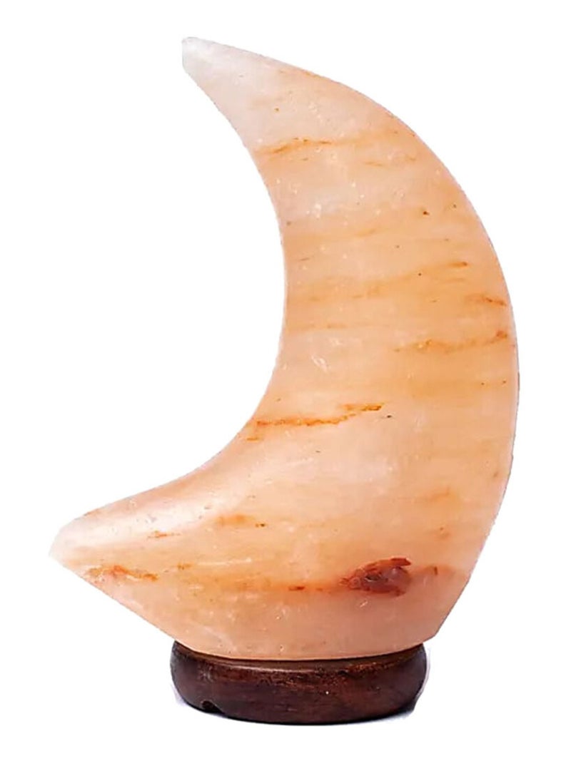 Lampe de sel en forme de lune Orange - Kiabi