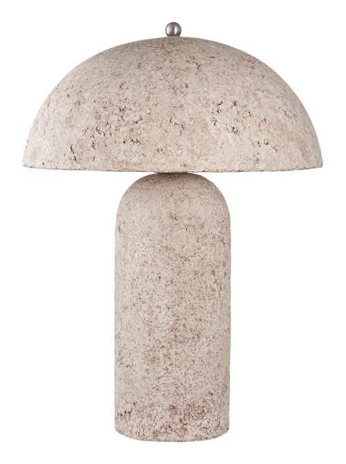 Lampe de table Astley - Lampe de table, papier mâché, gris pierre - Kiabi