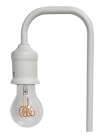 Lampe de table blanche en métal