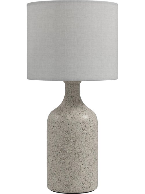 Lampe de table design effet grès céramique lin - Kiabi Lampe de table design effet grès céramique lin - Kiabi
