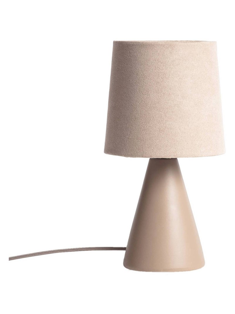 Lampe de table intérieur céramique Ø13cm Alban Taupe - Kiabi