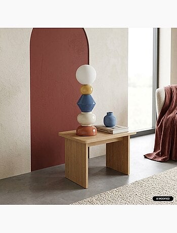 Lampe de table intérieur céramique et verre ø13cm omi