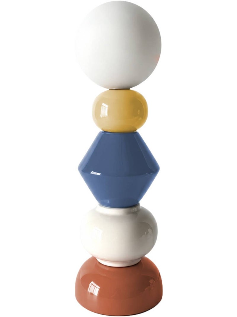 Lampe de table intérieur céramique et verre ø13cm omi Rouge - Kiabi