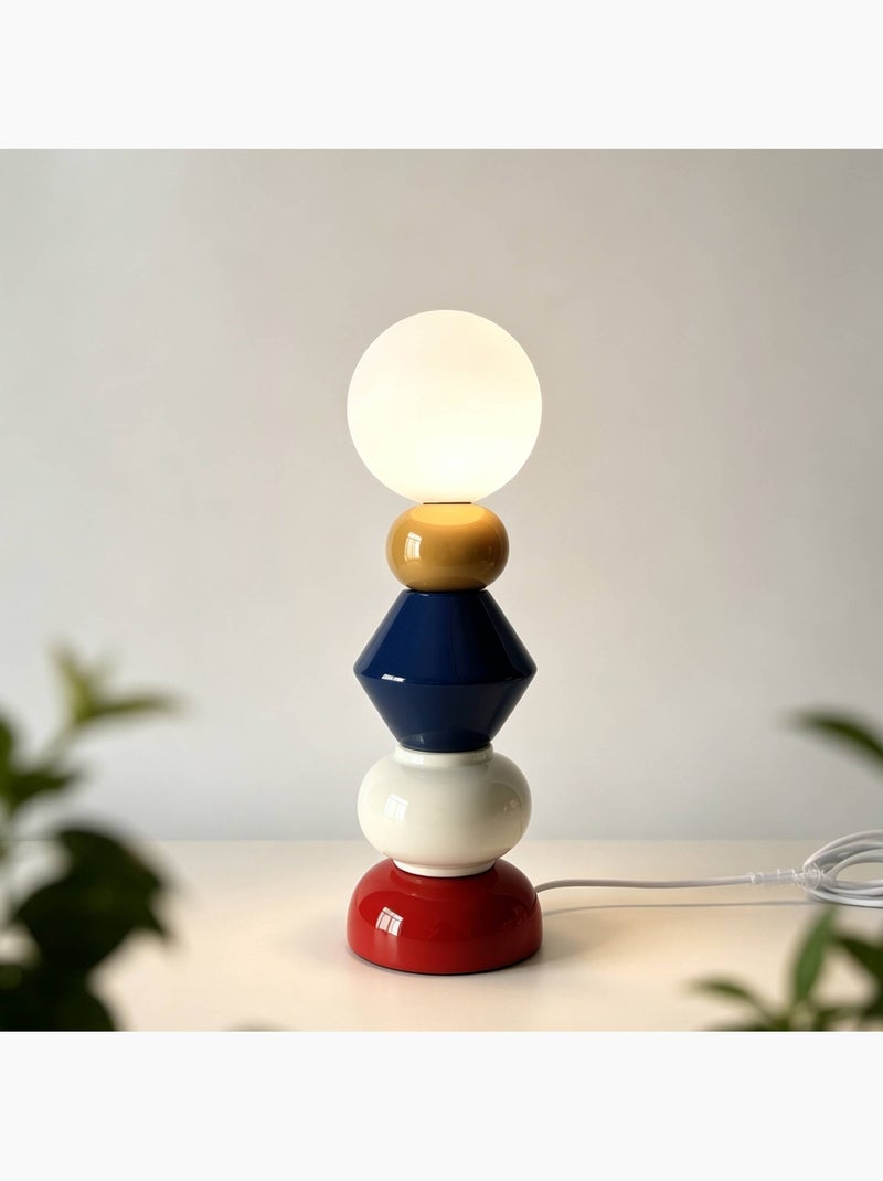 Lampe de table intérieur céramique et verre ø13cm omi Terracotta - Kiabi