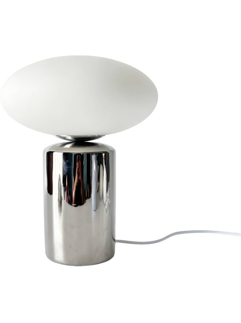 Lampe de table intérieur céramique et verre ø25,5cm lyra Argenté - Kiabi