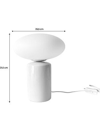 Lampe de table intérieur céramique et verre ø25,5cm lyra