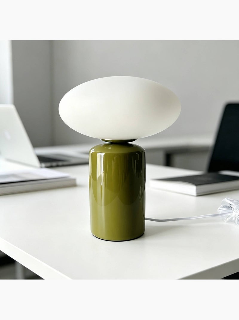 Lampe de table intérieur céramique et verre ø25,5cm lyra Kaki - Kiabi