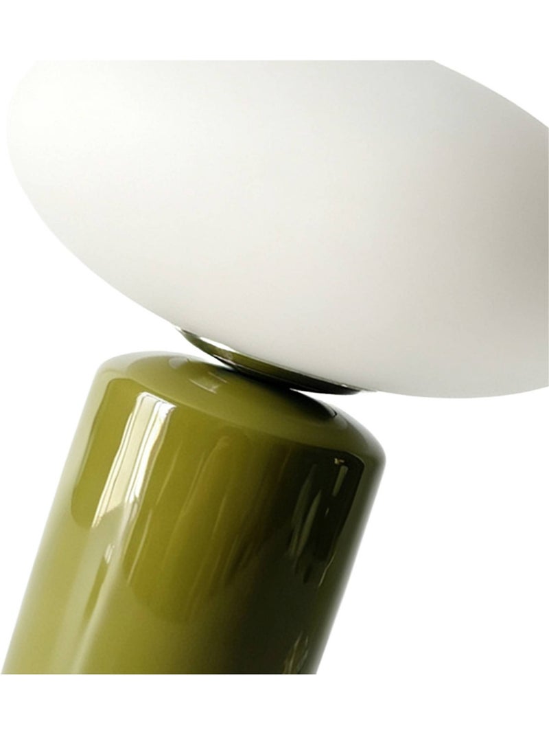 Lampe de table intérieur céramique et verre ø25,5cm lyra Kaki - Kiabi