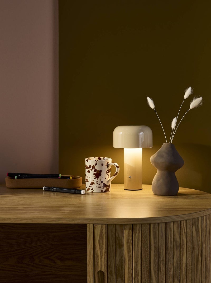 Lampe de table intérieur LED métal Ø13cm Victor Beige - Kiabi