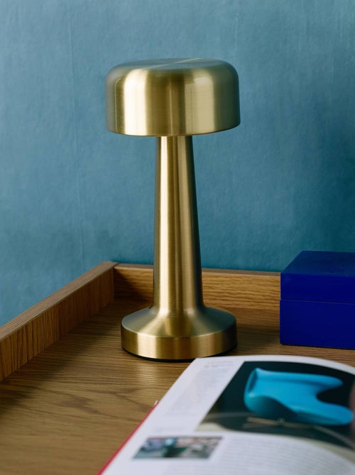 Lampe de table intérieur LED métal doré Ø9cm David - Kiabi