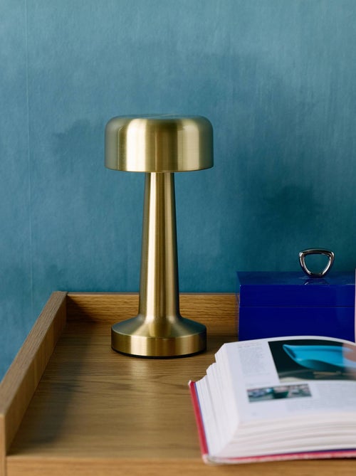 Lampe de table intérieur LED métal doré Ø9cm David - Kiabi