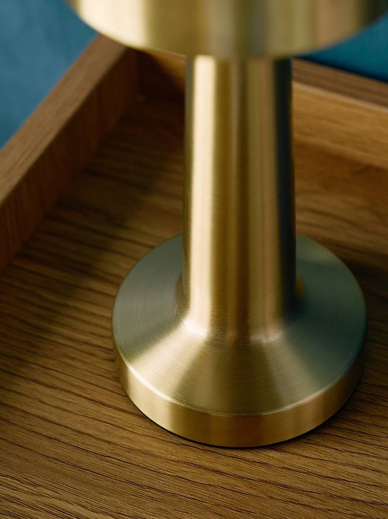 Lampe de table intérieur LED métal doré Ø9cm David Doré/or - Kiabi