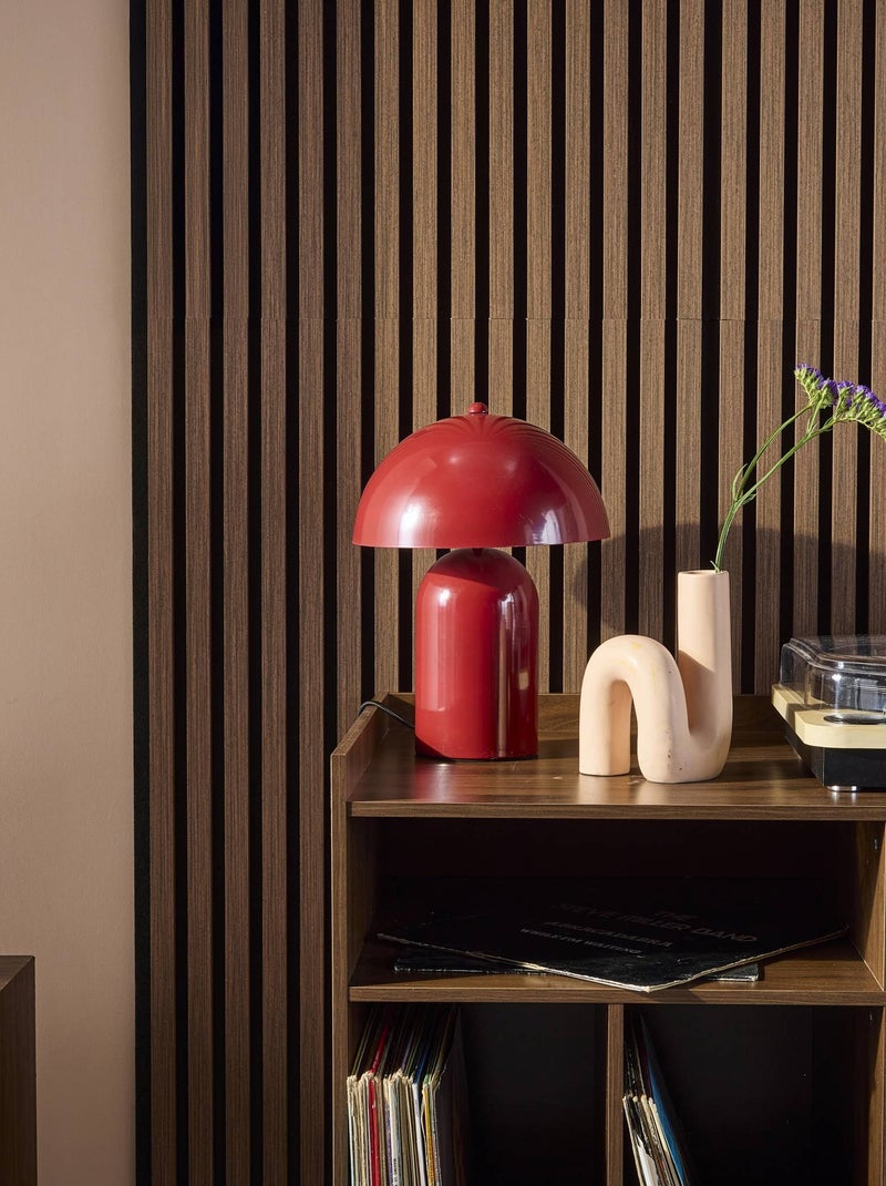 Lampe de table intérieur métal Ø 25cm Marco Rouge - Kiabi