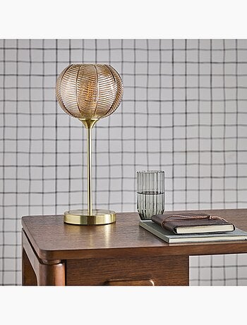 Lampe de table intérieur métal et verre Ø20cm Basile