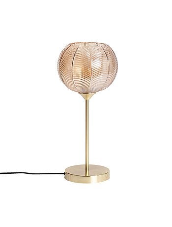 Lampe de table intérieur métal et verre Ø20cm Basile