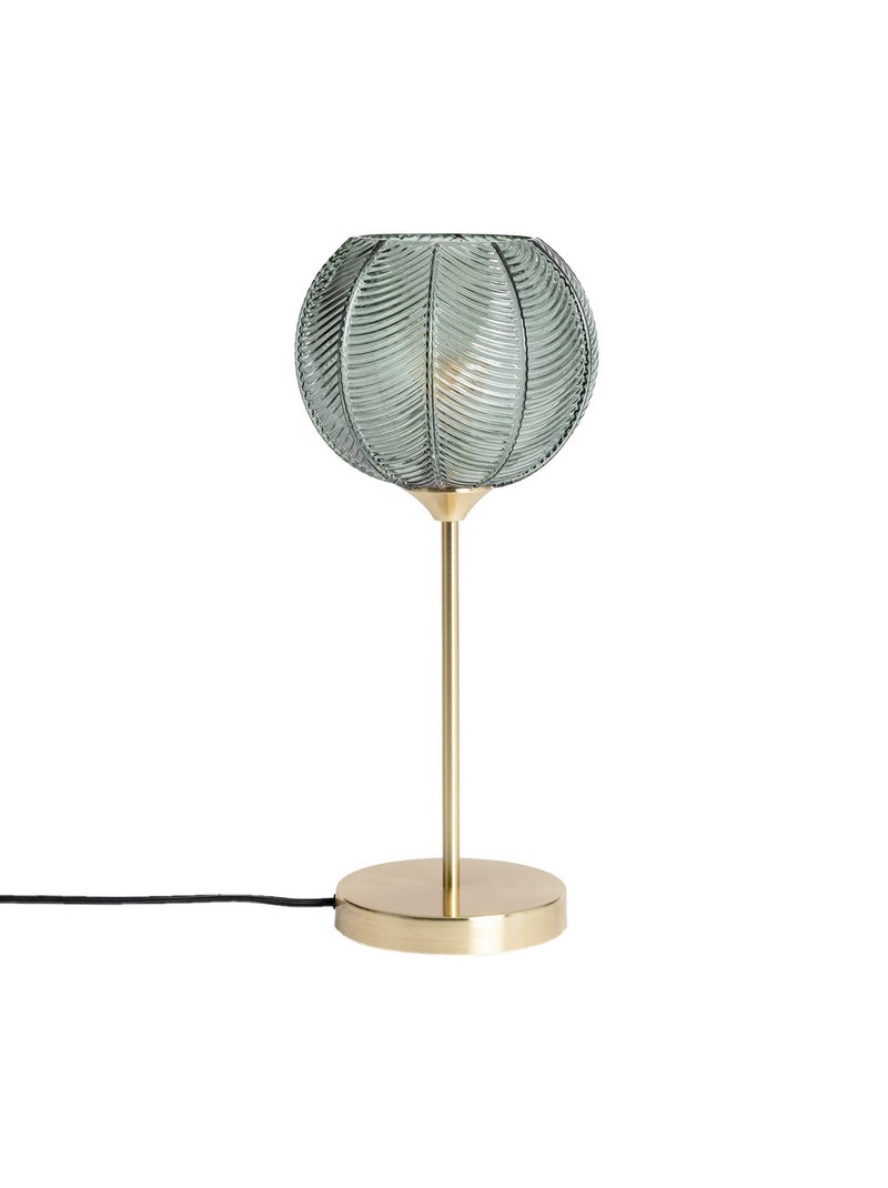 Lampe de table intérieur métal et verre Ø20cm Basile Vert - Kiabi