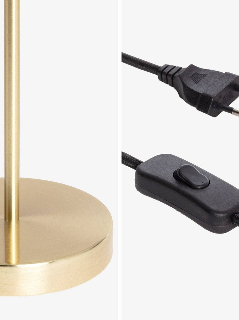Lampe de table intérieur métal et verre Ø20cm Basile Vert - Kiabi